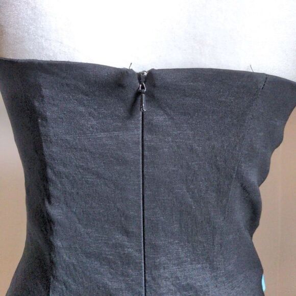 Vintage 90s y2k Jessica McClintock Mini Dress Formal Strapless Trashy 6 Petite - Picture 9 of 14